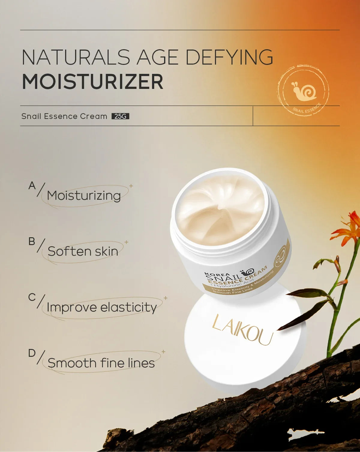 Snail Collagen Anti-Aging Day Cream – Moisturizing, Repairing & Brightening Skincare for Firm, Smooth Skin