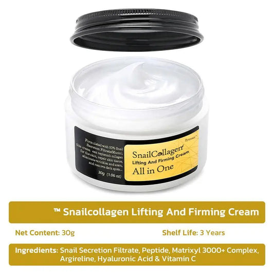 Snail Radiance Duo – Korean Collagen Essence &amp; Firming Cream Set for Hydration, Repair &amp; Anti-Aging