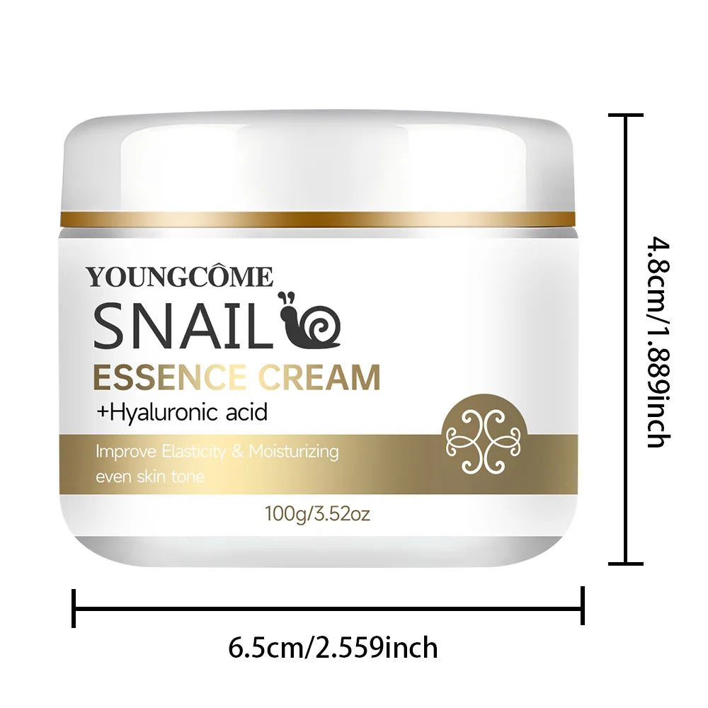 Snail Essence Cream – Hyaluronic Acid & Retinol Moisturizer for Firming, Whitening & Skin Repair