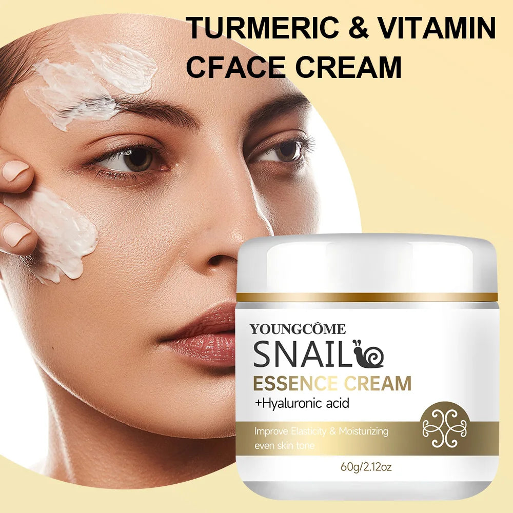 Snail Essence Cream – Hyaluronic Acid & Retinol Moisturizer for Firming, Whitening & Skin Repair