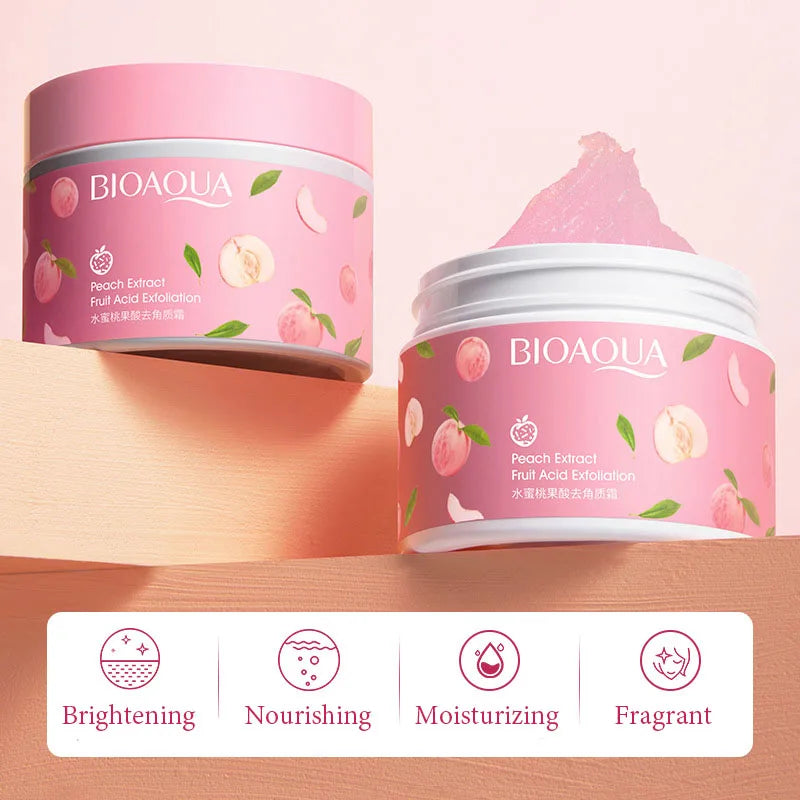 Honey Peach Exfoliating Cream – Facial & Body Scrub for Smooth, Glowing Skin