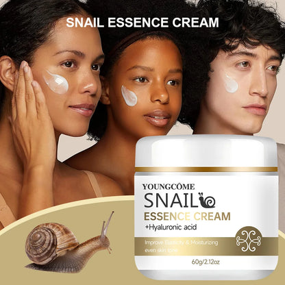 Snail Essence Cream – Hyaluronic Acid & Retinol Moisturizer for Firming, Whitening & Skin Repair